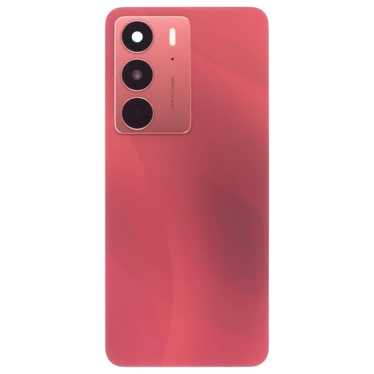 Задняя крышка для Realme C75 (RMX3941) (красный) (в сборе со стеклом камеры)