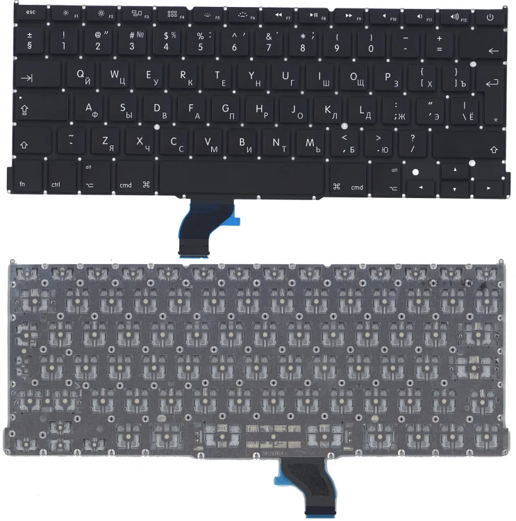 Клавиатура для ноутбука MacBook Pro 13" Retina A1502 2013+ черная большой Enter