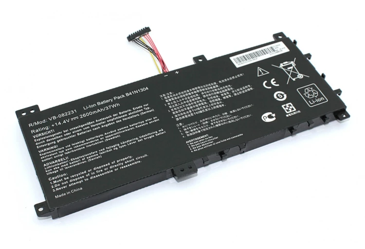Аккумуляторная батарея для ноутбука Asus V451 (B41N1304) 14.4V 2600mAh OEM