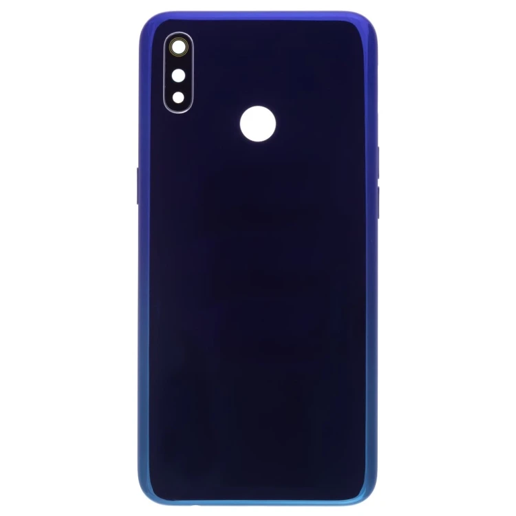Задняя крышка для Realme 3 (RMX1821) (синий-сумеречный) (в сборе со стеклом камеры)
