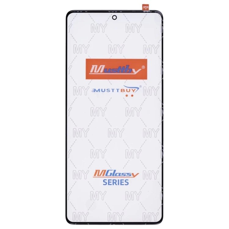 Стекло модуля для Infinix Note 30 Pro (X678B) / Note 30 VIP (X6710) / GT 10 Pro (X6739) / GT 10 Pro Plus + OCA (черный) (Musttby)