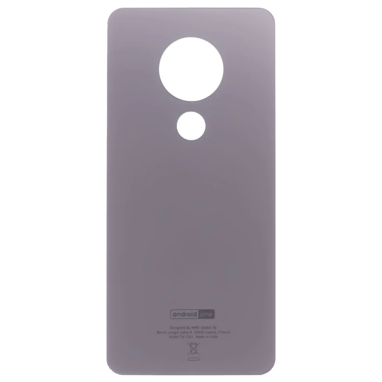 Задняя крышка для Nokia 7.2 (TA-1196) / 6.2 (TA-1198) (серебристый)
