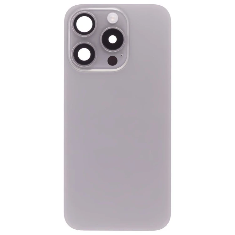 Задняя крышка для Apple iPhone 15 Pro (титановый) (в сборе) (ORIG100) (Снятый) (возможен дефект ЛКП)