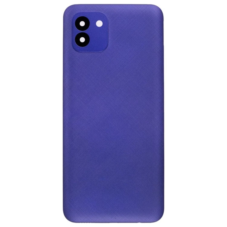 Задняя крышка для Samsung A035 Galaxy A03 (синий) (в сборе со стеклом камеры)
