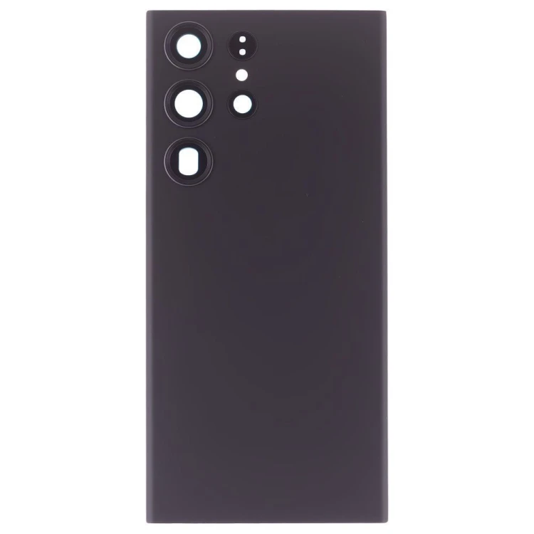 Задняя крышка для Samsung S918 Galaxy S23 Ultra (черный) (в сборе со стеклом камеры) (ORIG100)