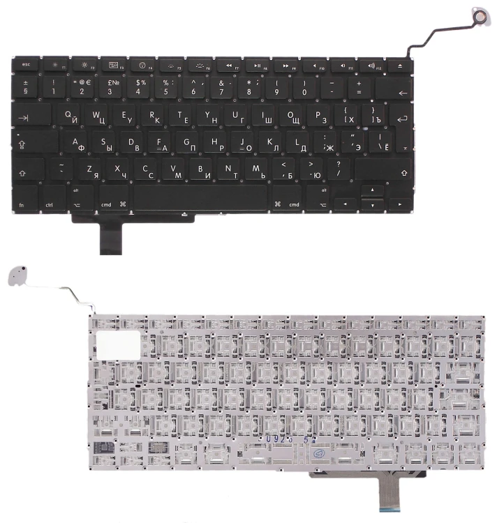 Клавиатура для ноутбука Macbook A1297 черная, большой Enter