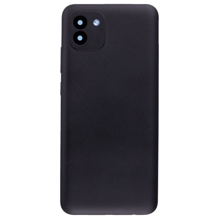 Задняя крышка для Samsung A035 Galaxy A03 (черный) (в сборе со стеклом камеры)