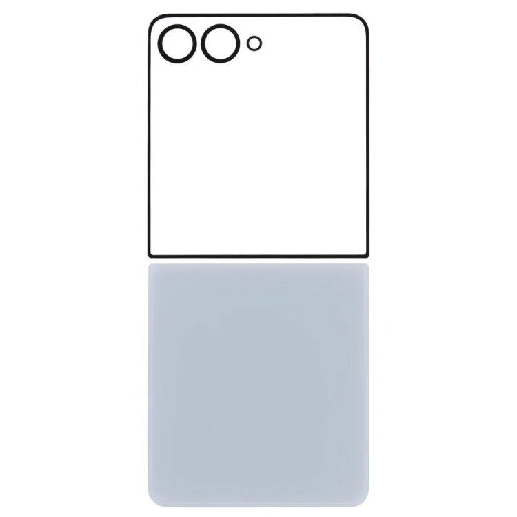 Задняя крышка для Samsung F766 Galaxy Z Flip 7 (голубой) (комплект)