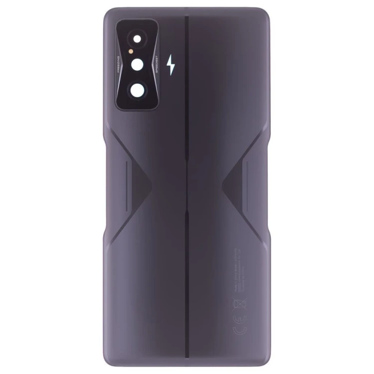 Задняя крышка для Xiaomi Poco F4 GT (21121210G) (черный) (в сборе со стеклом камеры) (ORIG100)