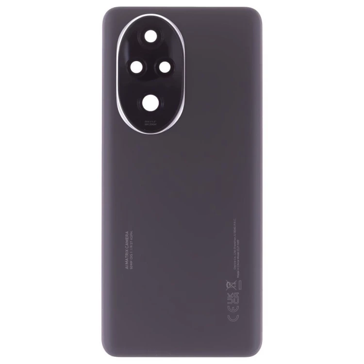Задняя крышка для Huawei Honor 200 Pro (ELP-NX9) (черный) (в сборе со стеклом камеры) (ORIG100)