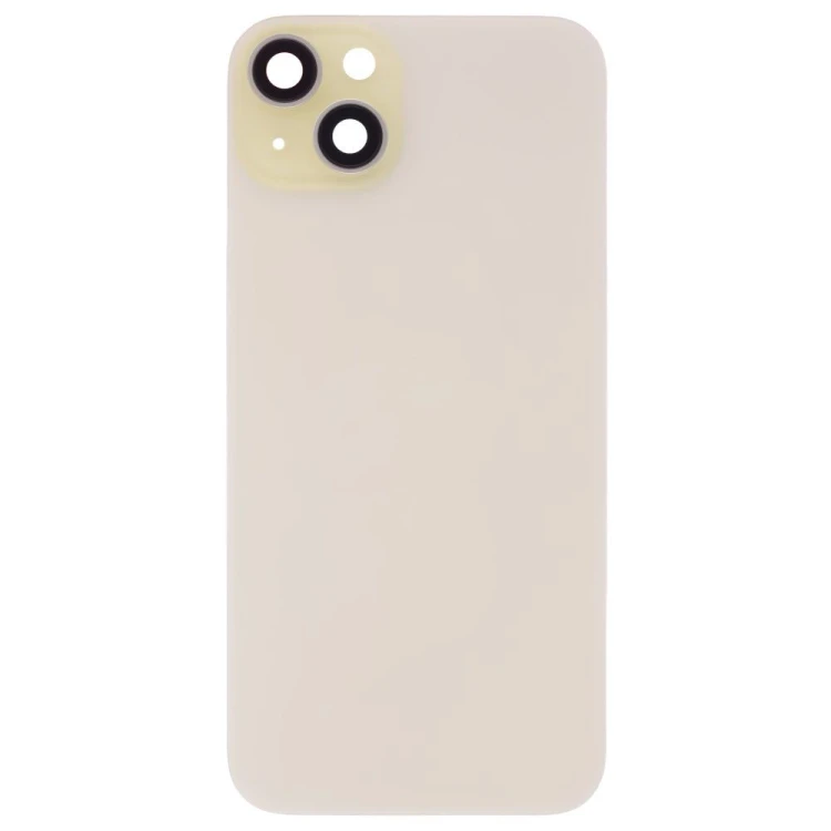 Задняя крышка для Apple iPhone 15 Plus (желтый) (в сборе со стеклом камеры) (Premium)