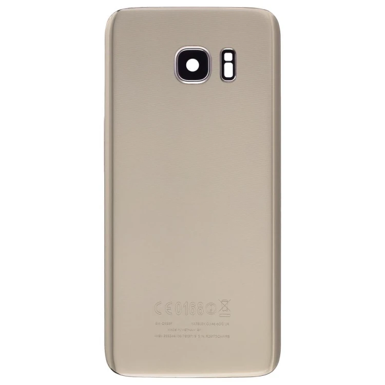Задняя крышка для Samsung G935 Galaxy S7 Edge (золотистый) (в сборе со стеклом камеры)