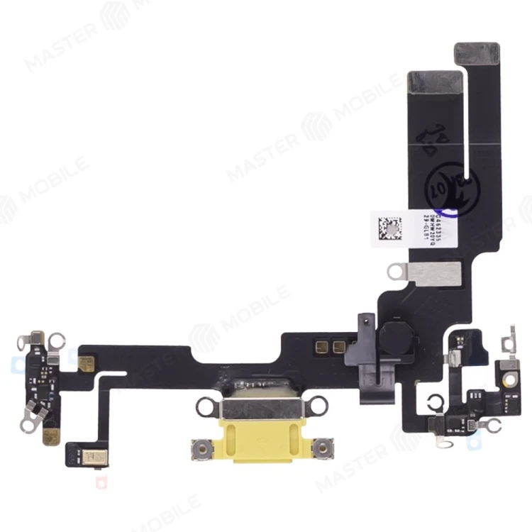 Шлейф для Apple iPhone 14 с комп. + разъем зарядки + микрофон (желтый) (ORIG100)