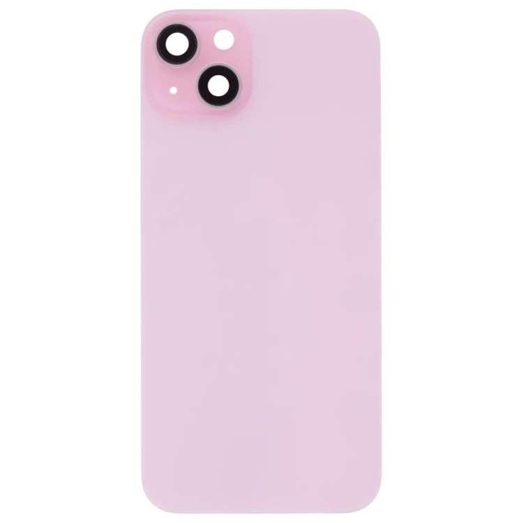 Задняя крышка для Apple iPhone 15 Plus (розовый) (в сборе со стеклом камеры) (Premium)