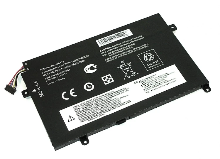 Аккумуляторная батарея для ноутбука Lenovo E470, E475 (01AV411) 10.95V 3650mAh OEM