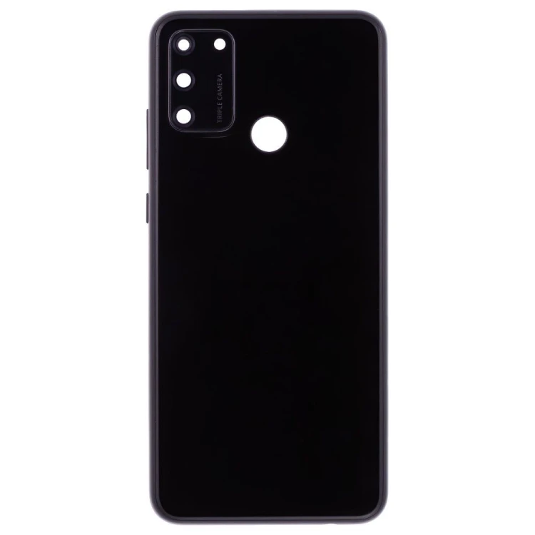Задняя крышка для Huawei Honor 9A (MOA-LX9N) (черный) (в сборе со стеклом камеры)