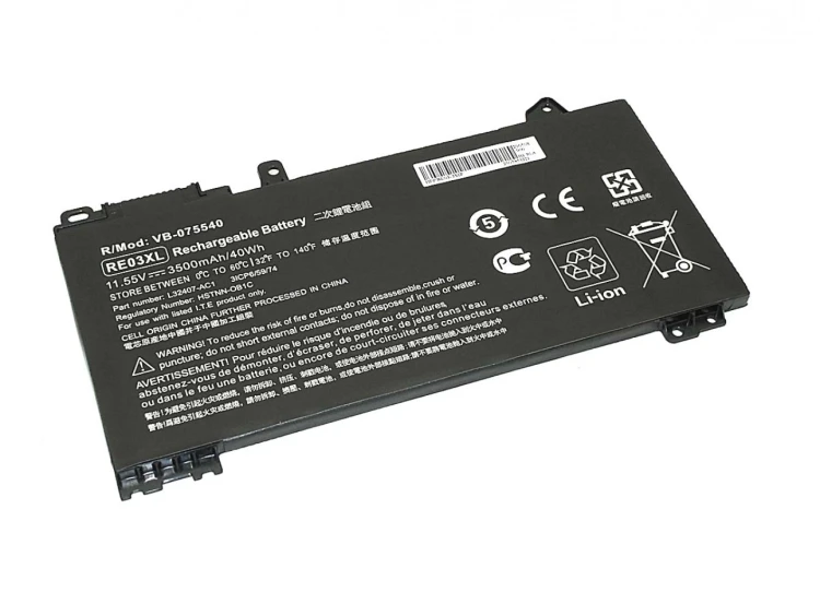 Аккумуляторная батарея для ноутбука HP ProBook 430 G6 (RE03-3S1P) 11.55V 3500mAh OEM черная