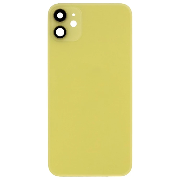Задняя крышка для Apple iPhone 11 (желтый) (в сборе со стеклом камеры) (Premium)