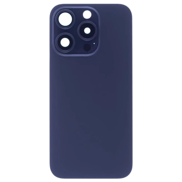 Задняя крышка для Apple iPhone 15 Pro (синий) (в сборе со стеклом камеры) (Premium)