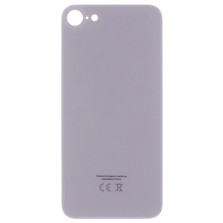 Задняя крышка для Apple iPhone 8 (белый) (с широким отверстием) (Premium)