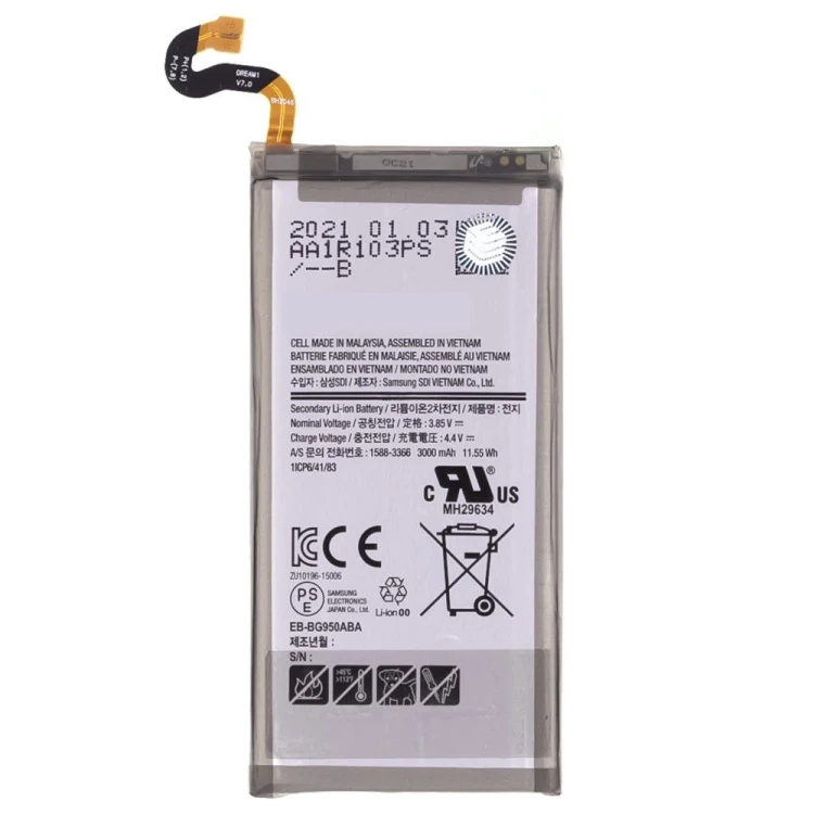 Аккумулятор для Samsung G950 Galaxy S8 (EB-BG950ABE / EB-BG950ABA) (ORIG100) (SP)
