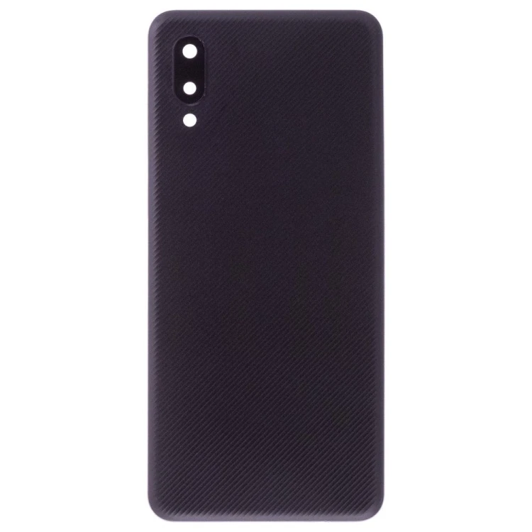 Задняя крышка для Samsung A022 Galaxy A02 (черный) (в сборе со стеклом камеры)