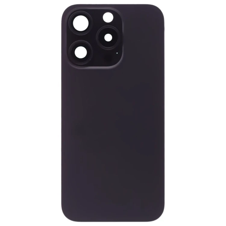 Задняя крышка для Apple iPhone 15 Pro (черный) (в сборе со стеклом камеры) (Premium)