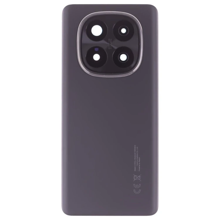Задняя крышка для Xiaomi Redmi Note 14 Pro+ 5G (24115RA8EG) (черный) (в сборе со стеклом камеры) (ORIG100)