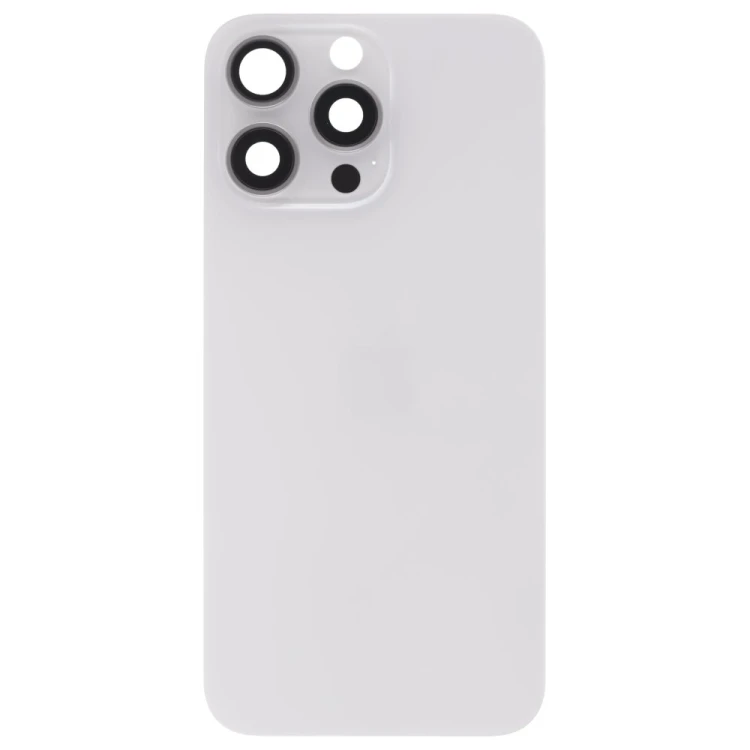 Задняя крышка для Apple iPhone 15 Pro Max (белый) (в сборе со стеклом камеры) (Premium)