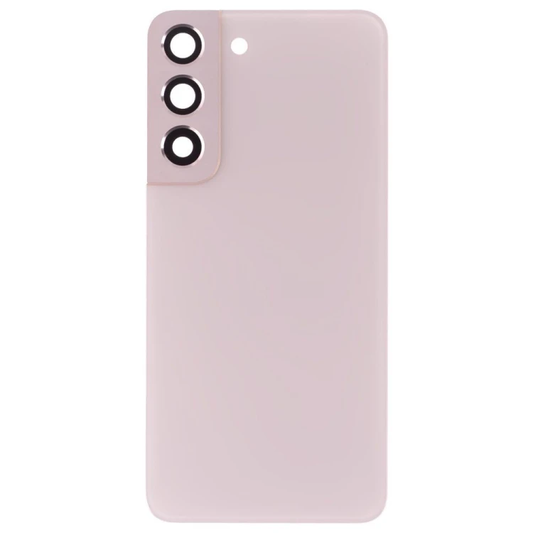 Задняя крышка для Samsung S901 Galaxy S22 (розовый) (в сборе со стеклом камеры) (ORIG100)