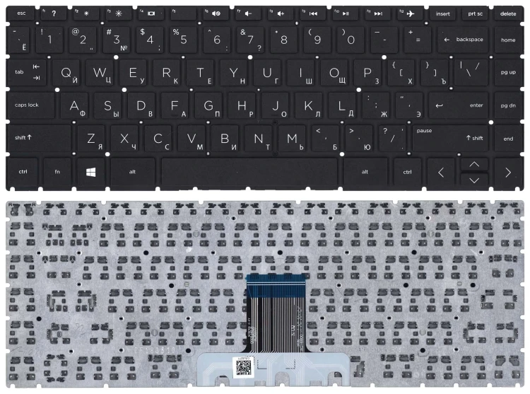 Клавиатура для ноутбука HP Pavilion x360 14-cd0000 черная