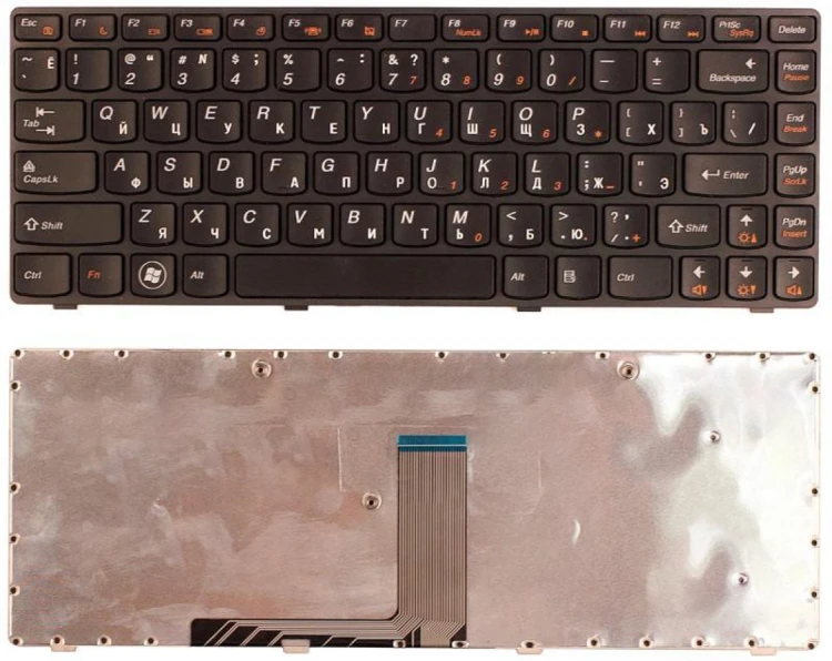 Клавиатура для ноутбука Lenovo Ideapad B470 V470 черная с рамкой