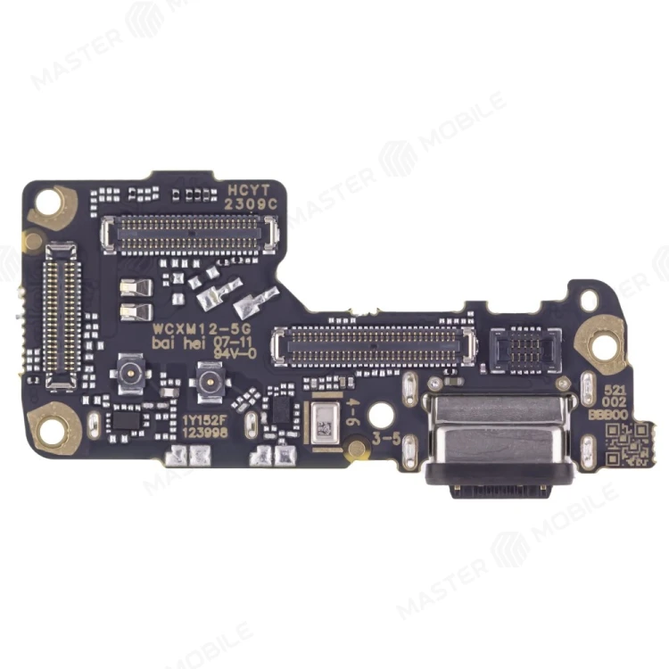 Нижняя плата для Xiaomi 12 (2201123G) / 12X (2112123AG) с комп. + разъем зарядки + микрофон + разъем SIM
