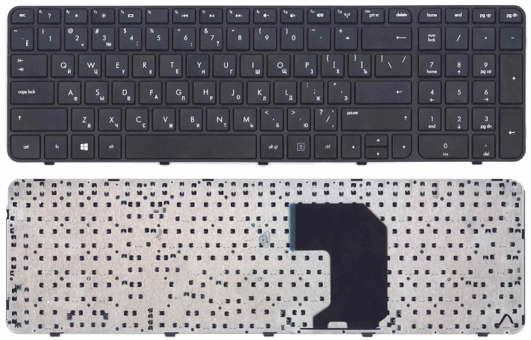 Клавиатура для ноутбука HP Pavilion G7-2000 черная c рамкой