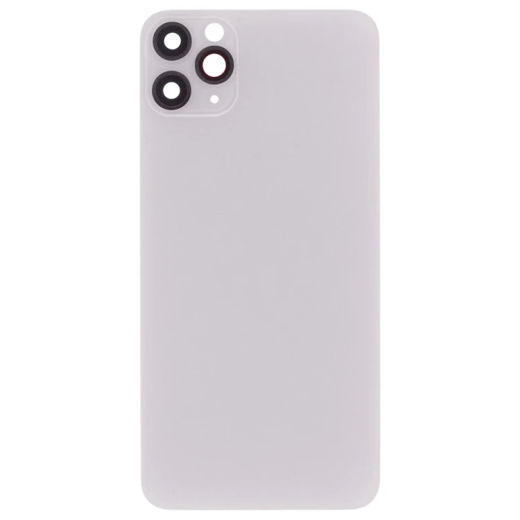 Задняя крышка для Apple iPhone 11 Pro Max (белый) (в сборе со стеклом камеры) (Premium)