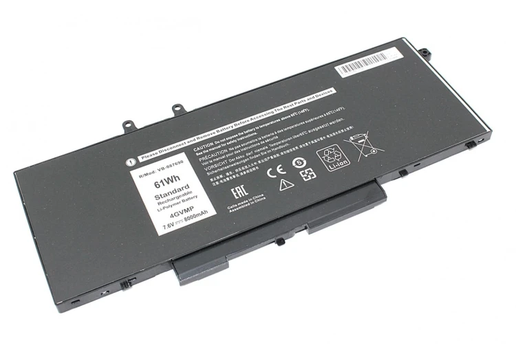 Аккумуляторная батарея для ноутбука Dell Latitude 5400 5401 5500 (4GVMP) 7.6V 8000mAh OEM