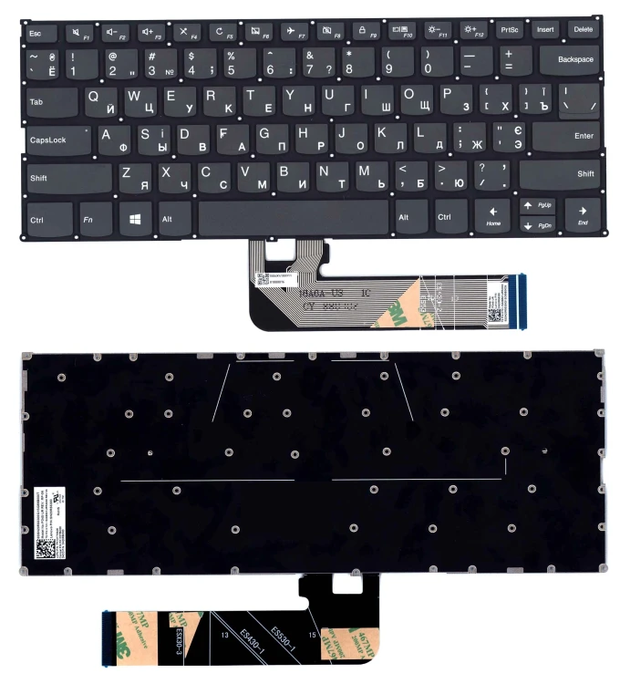 Клавиатура для ноутбука Lenovo Ideapad 530S-14ARR черная