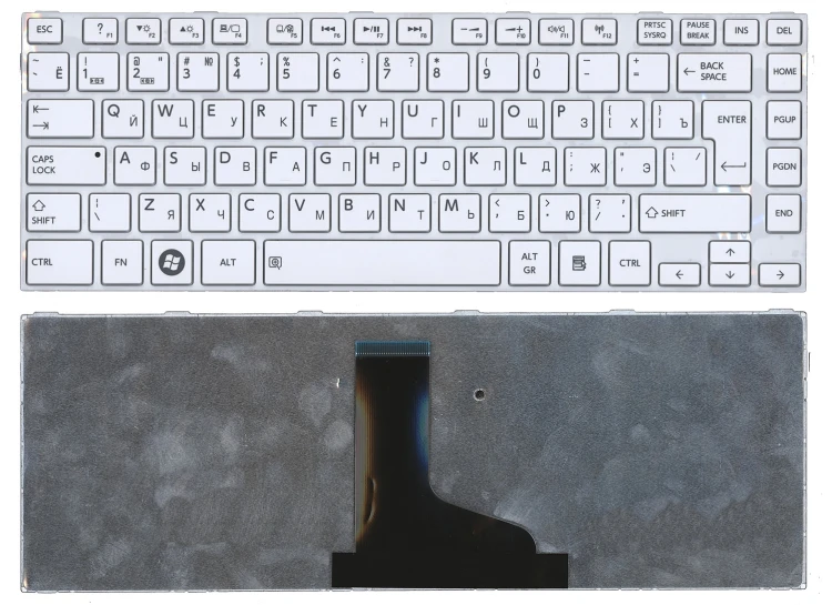 Клавиатура для ноутбука Toshiba Satellite L800 L830 белая
