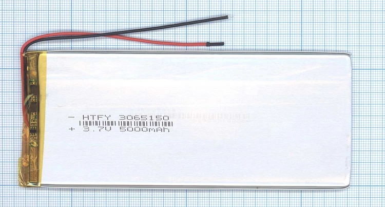 Аккумулятор Li-Pol (батарея) 3*65*150мм 2pin 3.7V/5000mAh