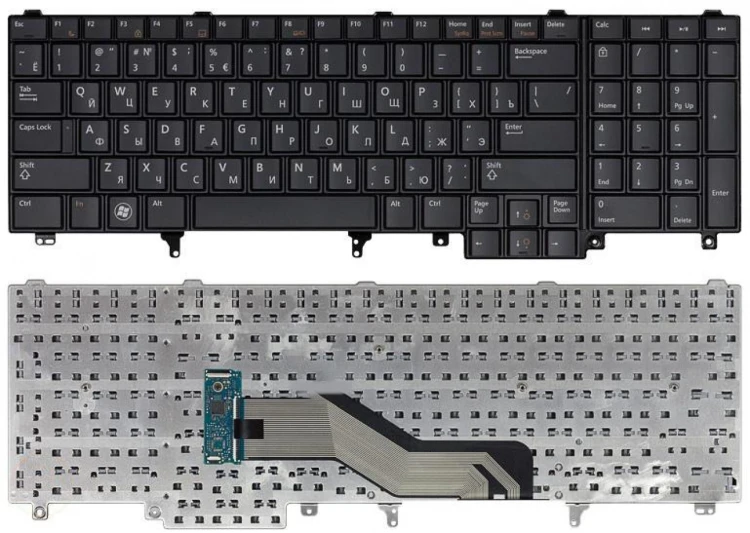 Клавиатура для ноутбука Dell Latitude E6520 E6530 E6540 черная