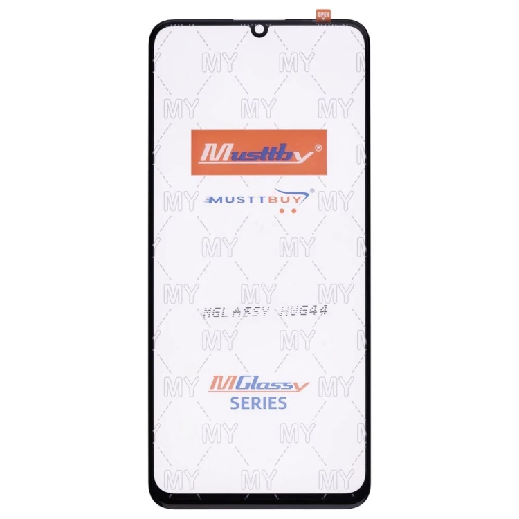 Стекло модуля для Huawei Nova Y70 (MGA-LX9N) / Nova Y70 Plus / Nova Y71 / Nova Y72 (MGA-LX3) + OCA (черный) (Musttby)