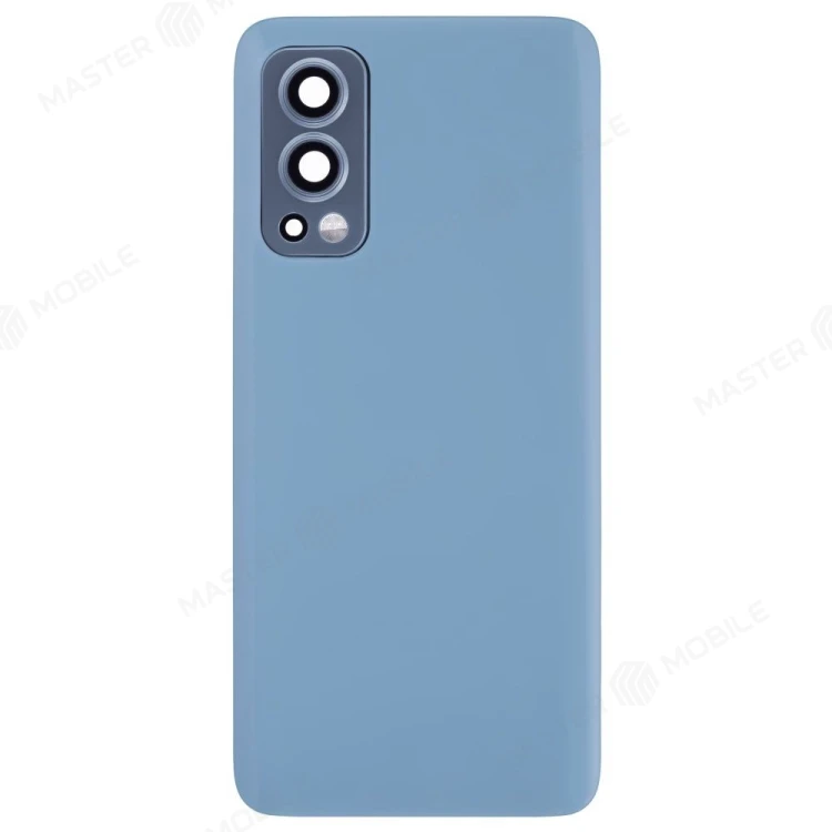 Задняя крышка для OnePlus Nord 2 5G (DN2103) (голубой) (в сборе со стеклом камеры)