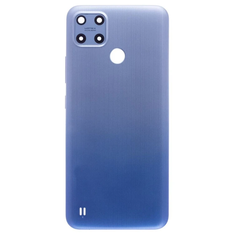 Задняя крышка для Realme C25Y (RMX3269) (синий) (в сборе со стеклом камеры)