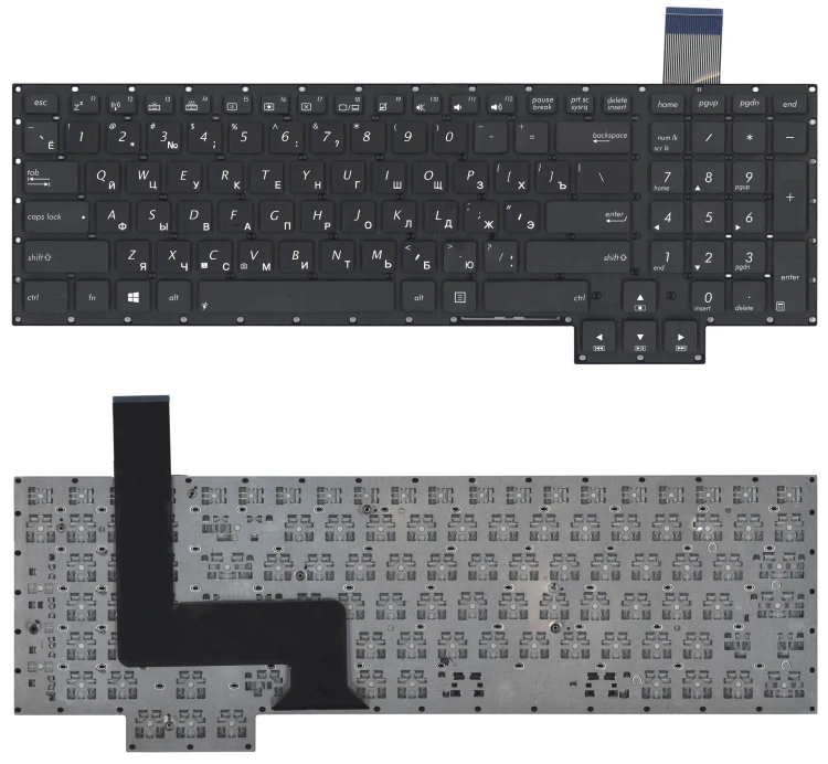 Клавиатура для ноутбука Asus G750 G750JX G750JW черная без рамки