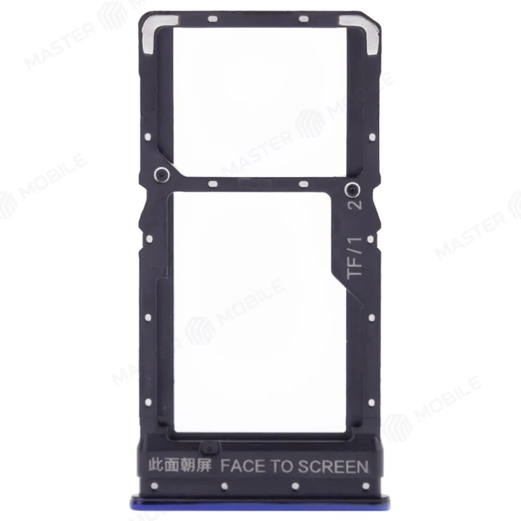 Держатель сим-карты для Xiaomi Poco X3 / Poco X3 NFC (M2007J20CG) / Poco X3 Pro (M2102J20SG) (синий)
