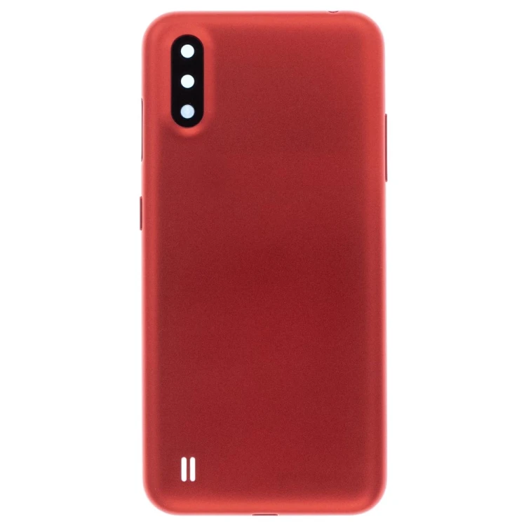 Задняя крышка для Samsung A015 Galaxy A01 (красный) (в сборе со стеклом камеры)
