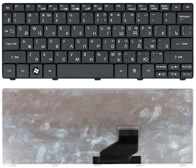 Клавиатура для ноутбука Acer Aspire One 521 532H AO532H D255 D260 D270 NAV50 PAV80 черная