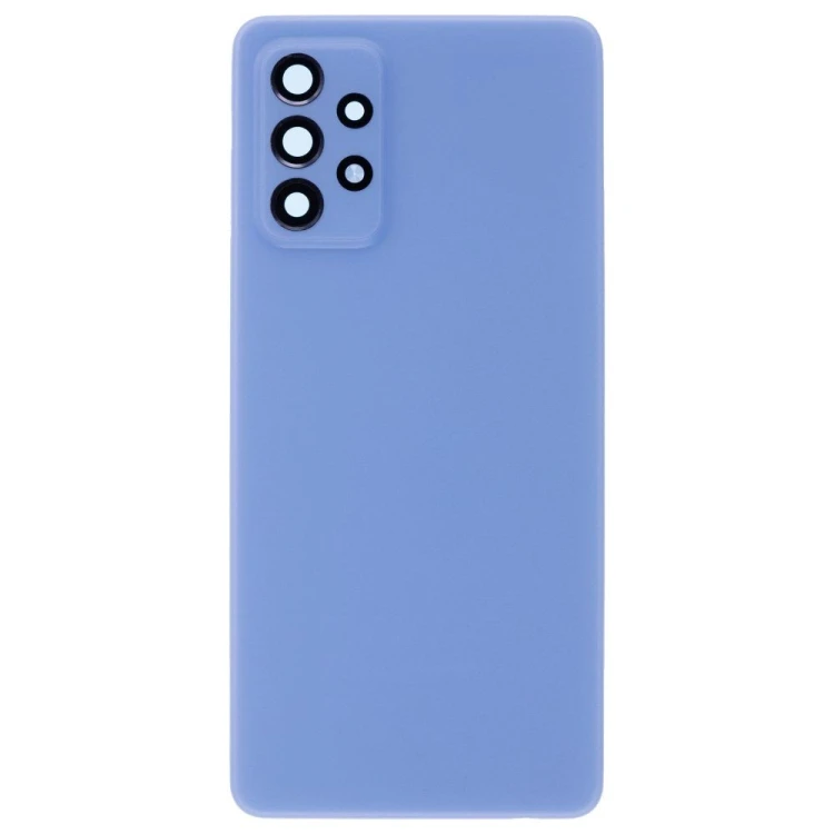 Задняя крышка для Samsung A725 Galaxy A72 (голубой) (в сборе со стеклом камеры)