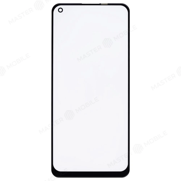 Стекло модуля для Realme 8 4G (RMX3085) / 8 Pro (RMX3081) / OPPO Reno 5 Lite (CPH2205) / A74 4G (CPH2219) + OCA (черный)