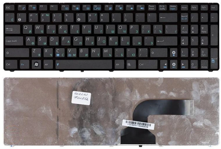 Клавиатура для ноутбука Asus K52 K53 G73 A52 G60 черная с рамкой